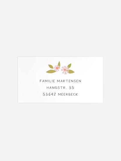 Empfängeraufkleber Geburt Jahreszeitenflug