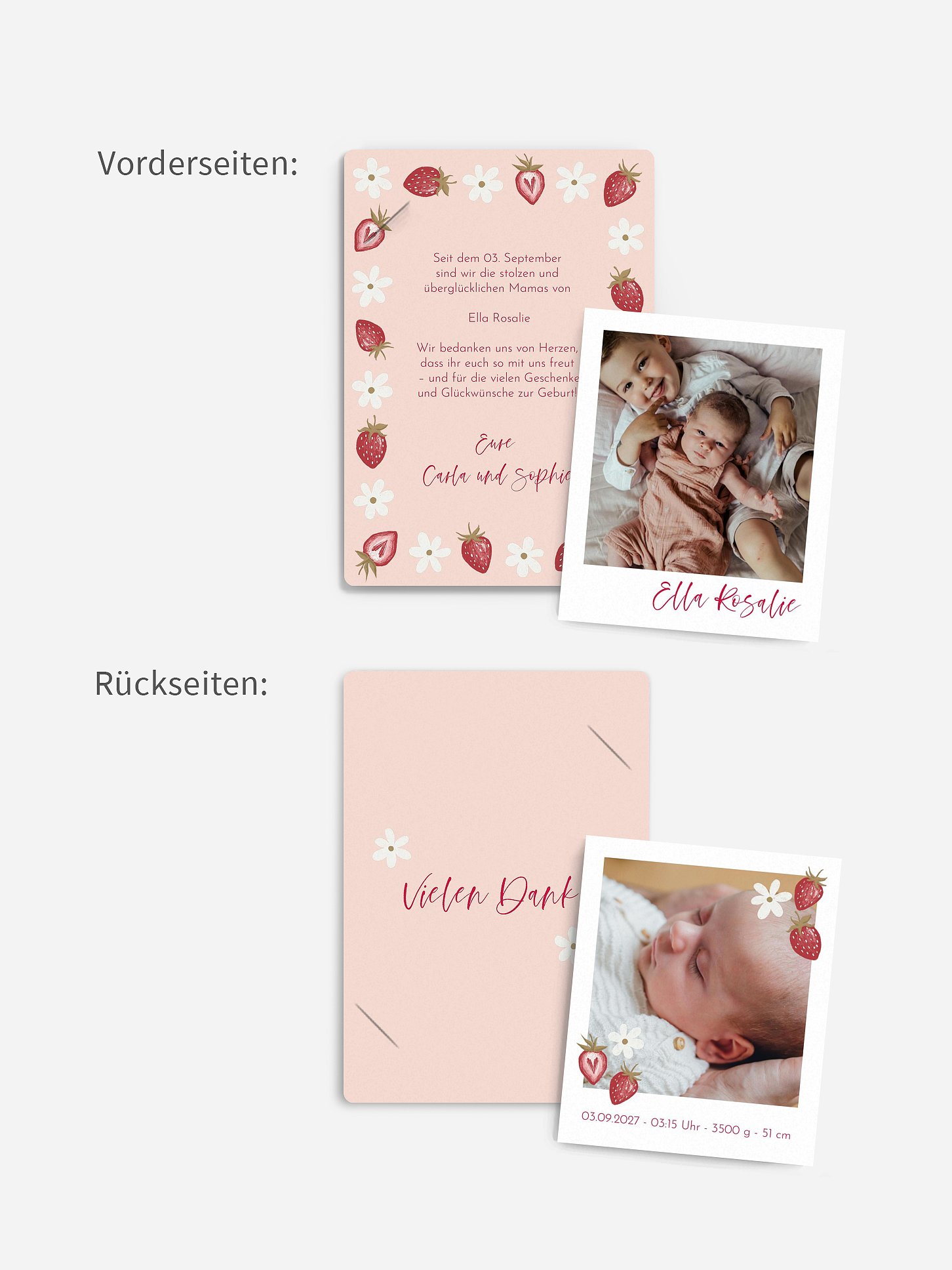 Geburtskarte Strawberry