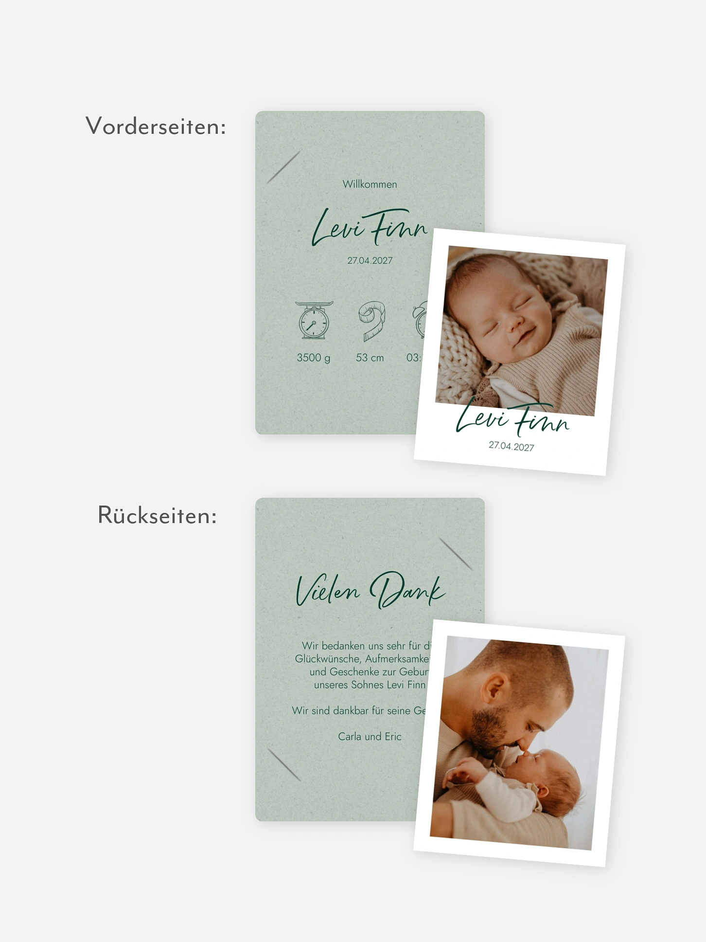 Geburtskarte Sanftes Glück