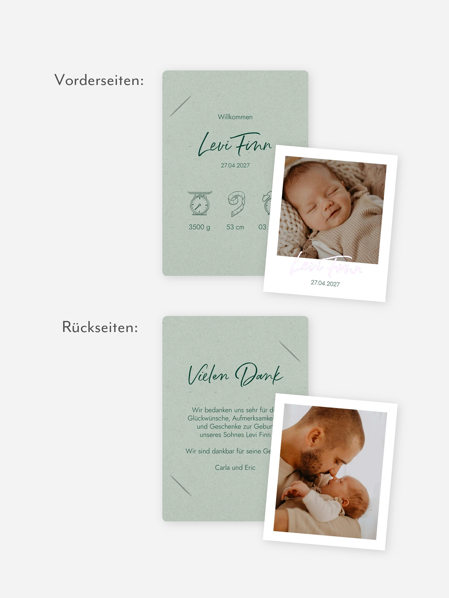 Geburtskarte Sanftes Glück