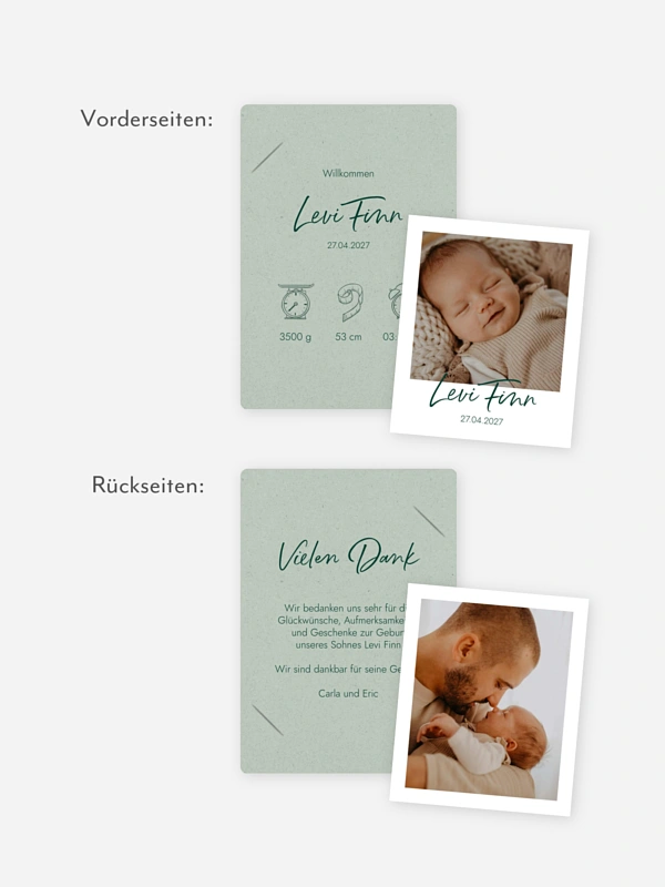 Geburtskarte Sanftes Glück