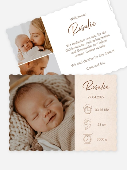 Geburtskarte Sanftes Glück