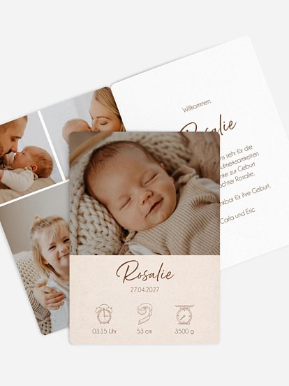 Geburtskarte Sanftes Glück