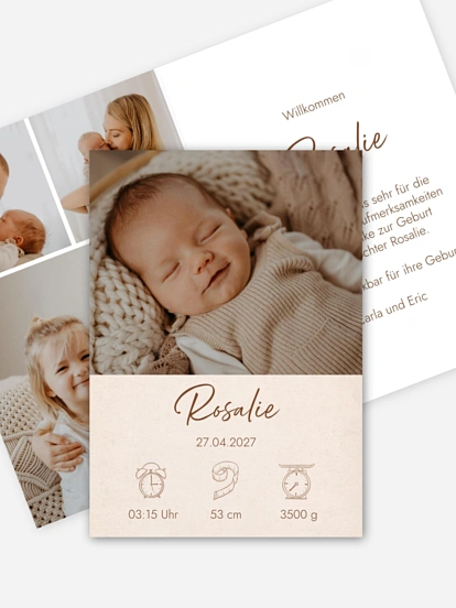 Geburtskarte Sanftes Glück