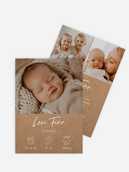 Geburtskarte Sanftes Glück