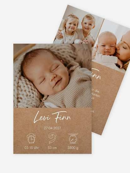 Geburtskarte Sanftes Glück