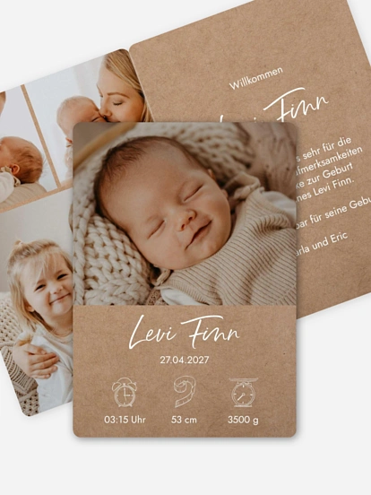 Geburtskarte Sanftes Glück