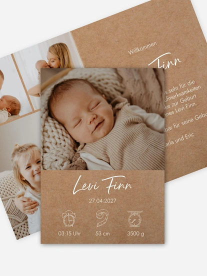 Geburtskarte Sanftes Glück