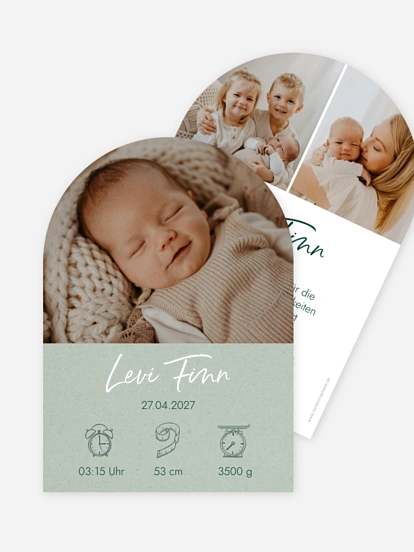 Geburtskarte Sanftes Glück