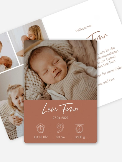 Geburtskarte Sanftes Glück