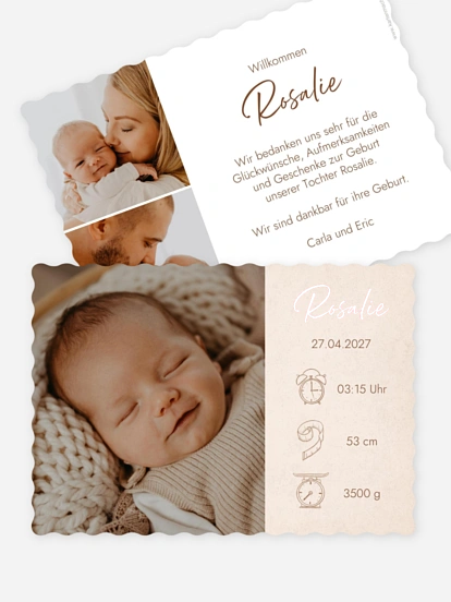 Geburtskarte Sanftes Glück