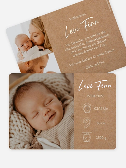 Geburtskarte Sanftes Glück