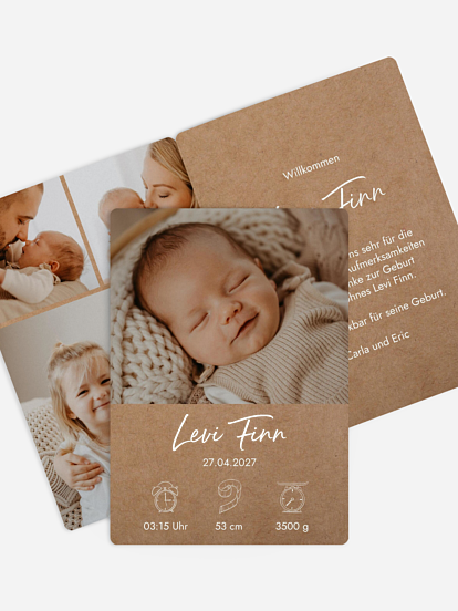 Geburtskarte Sanftes Glück