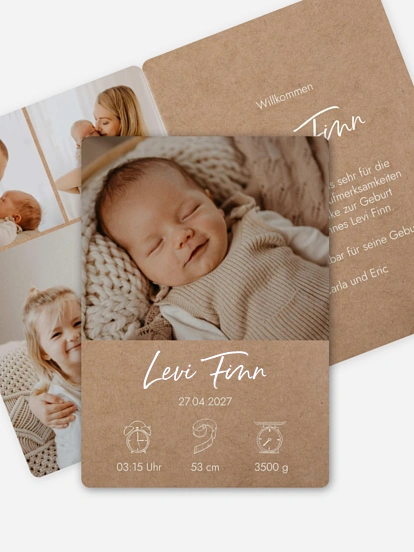 Geburtskarte Sanftes Glück