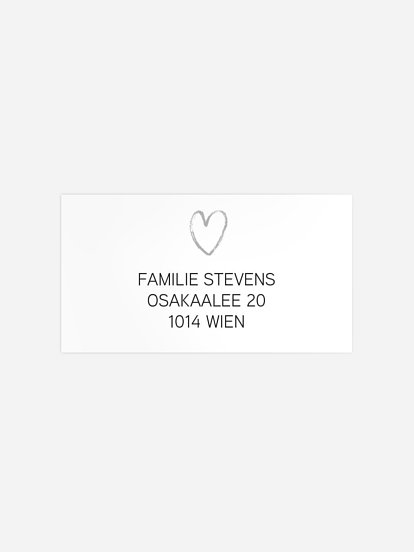 Empfängeraufkleber Geburt Kleine Liebe