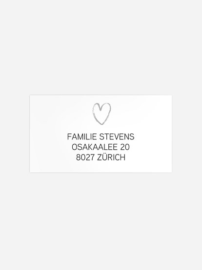 Empfängeraufkleber Geburt Kleine Liebe