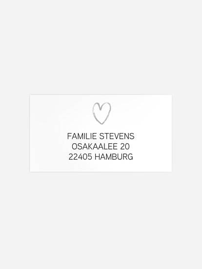 Empfängeraufkleber Geburt Kleine Liebe