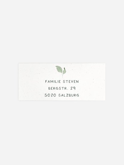 Absenderaufkleber Geburt Babyfuchs