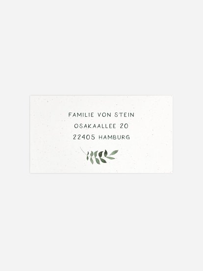 Empfängeraufkleber Geburt Babyfuchs