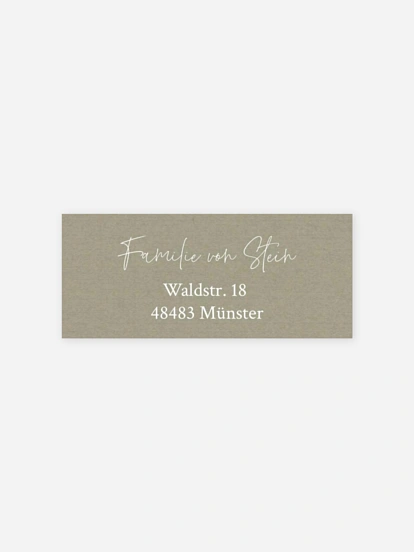 Absenderaufkleber Taufe Golden Child