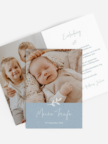 Taufeinladung Golden Child