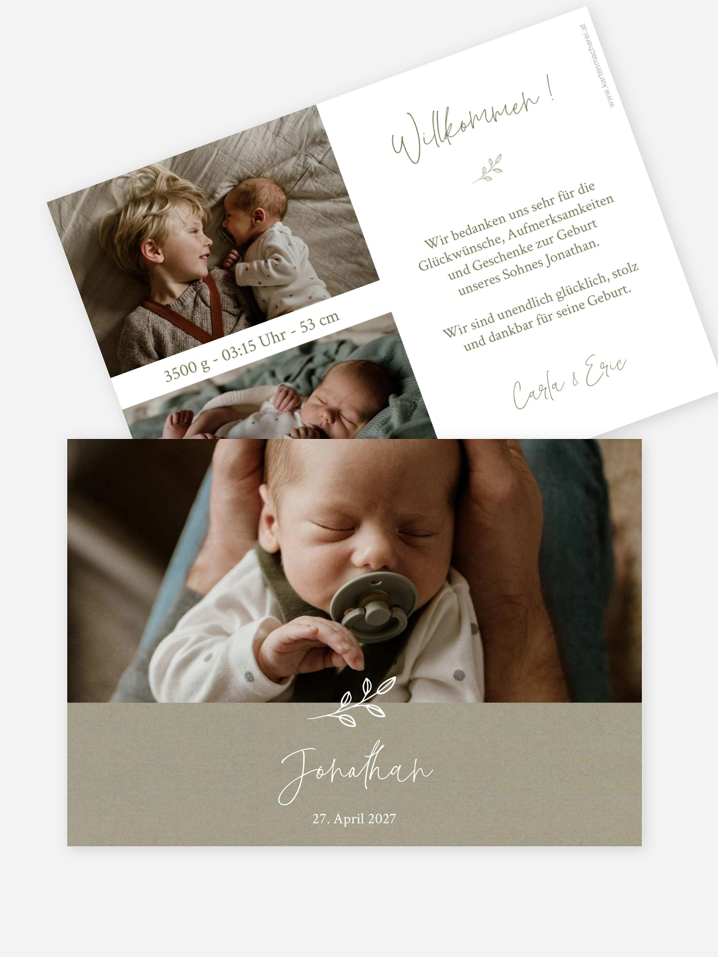 Geburtskarte Golden Child
