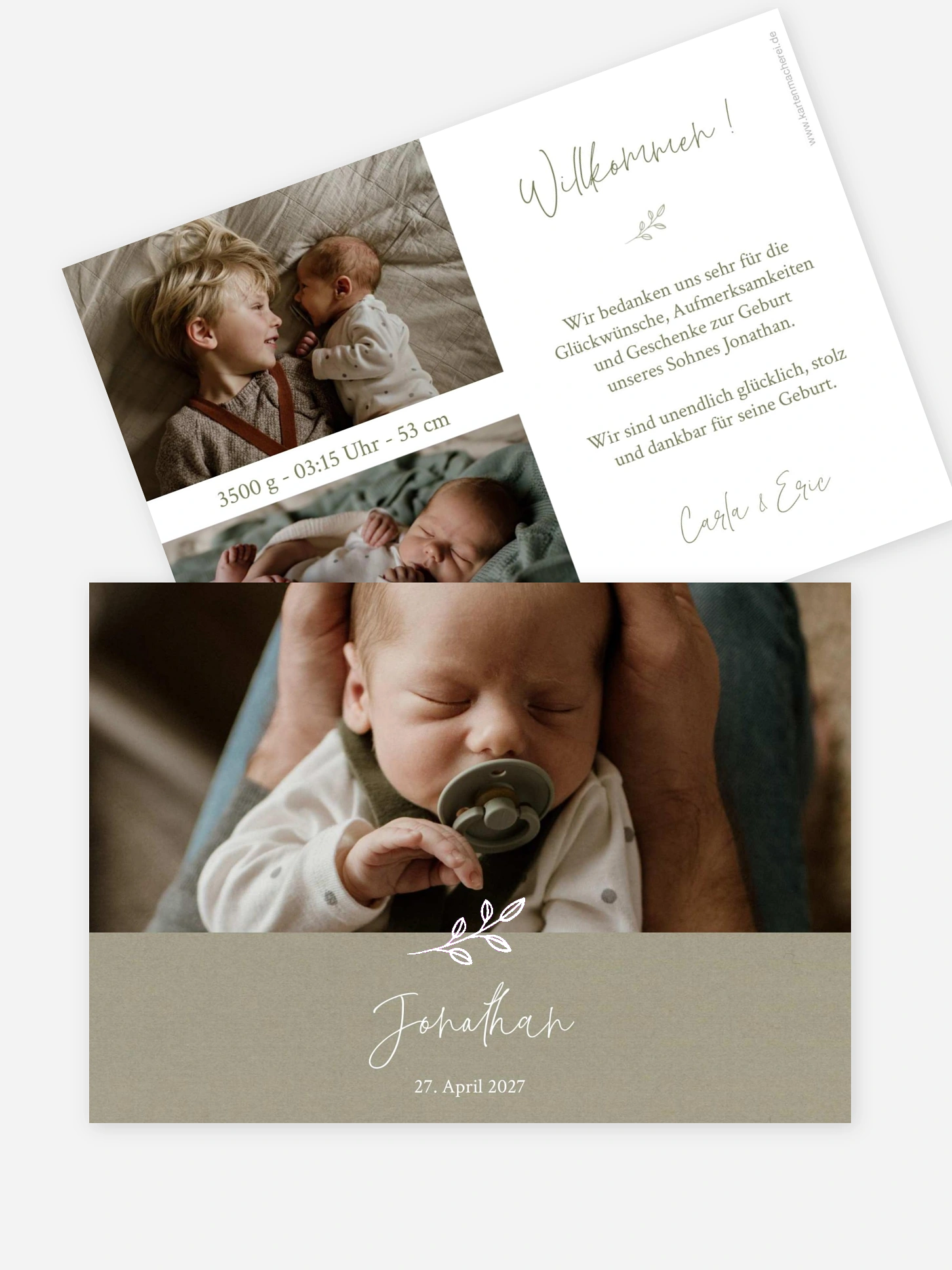 Geburtskarte Golden Child