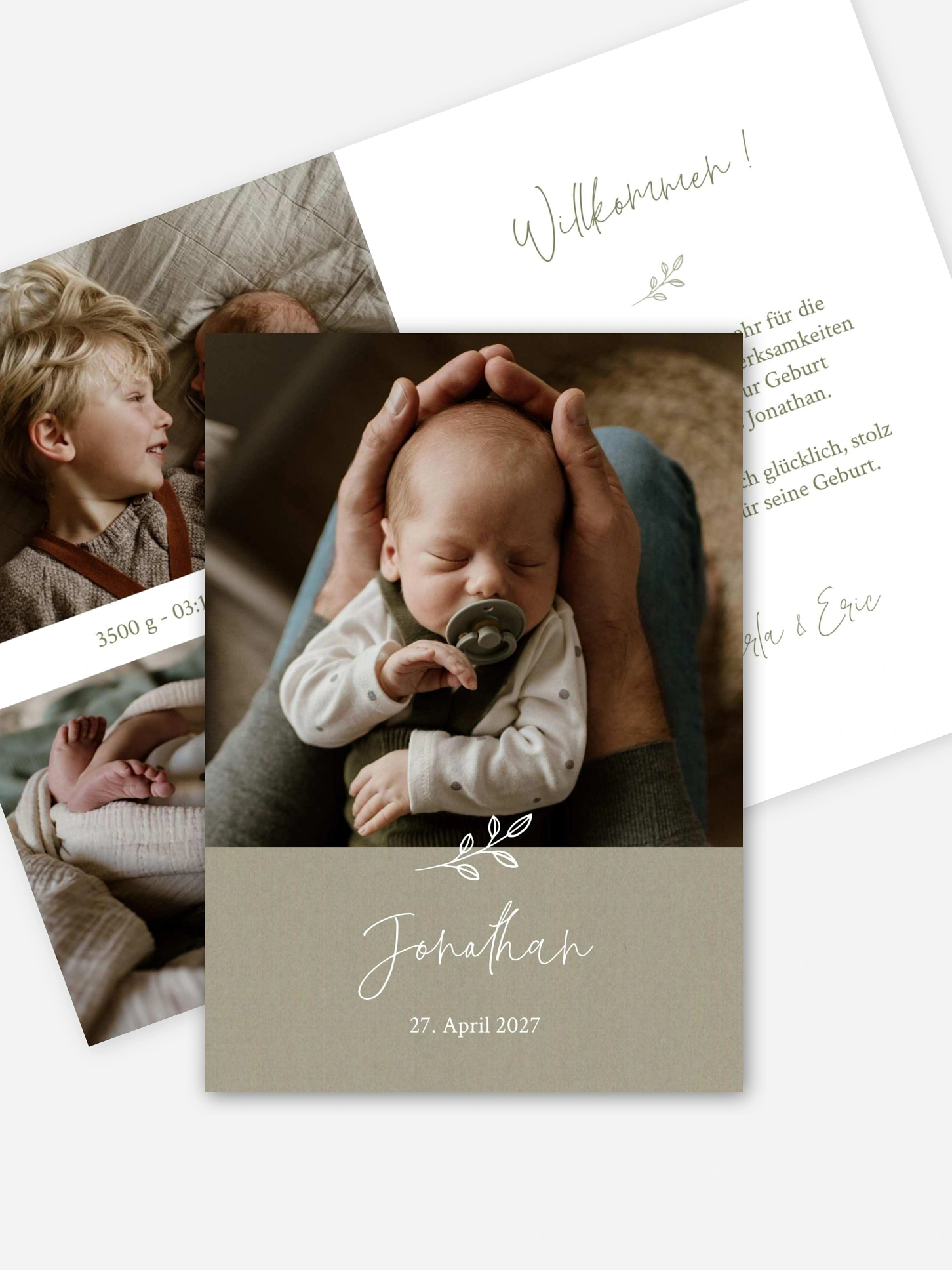 Geburtskarte Golden Child