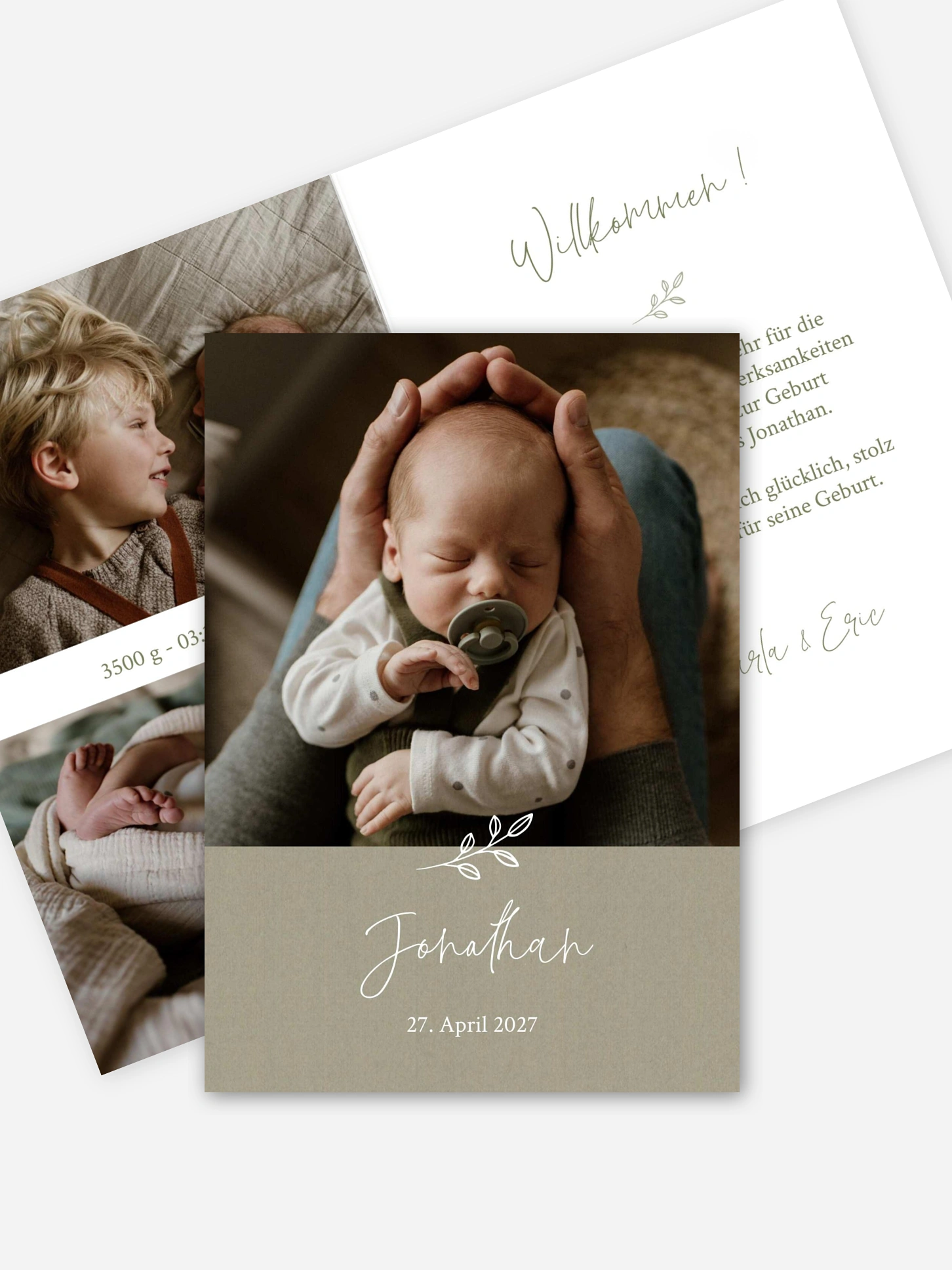 Geburtskarte Golden Child