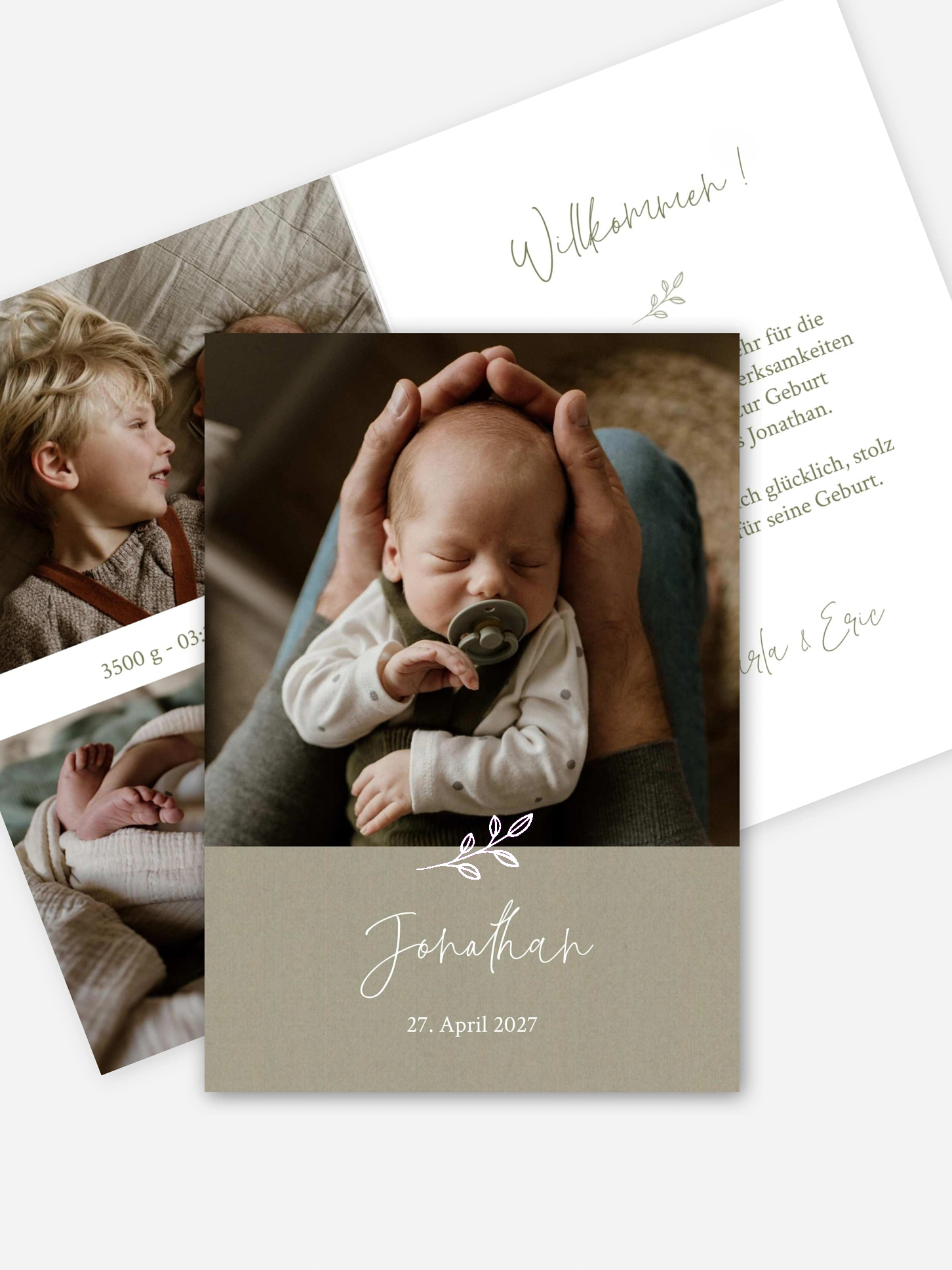 Geburtskarte Golden Child
