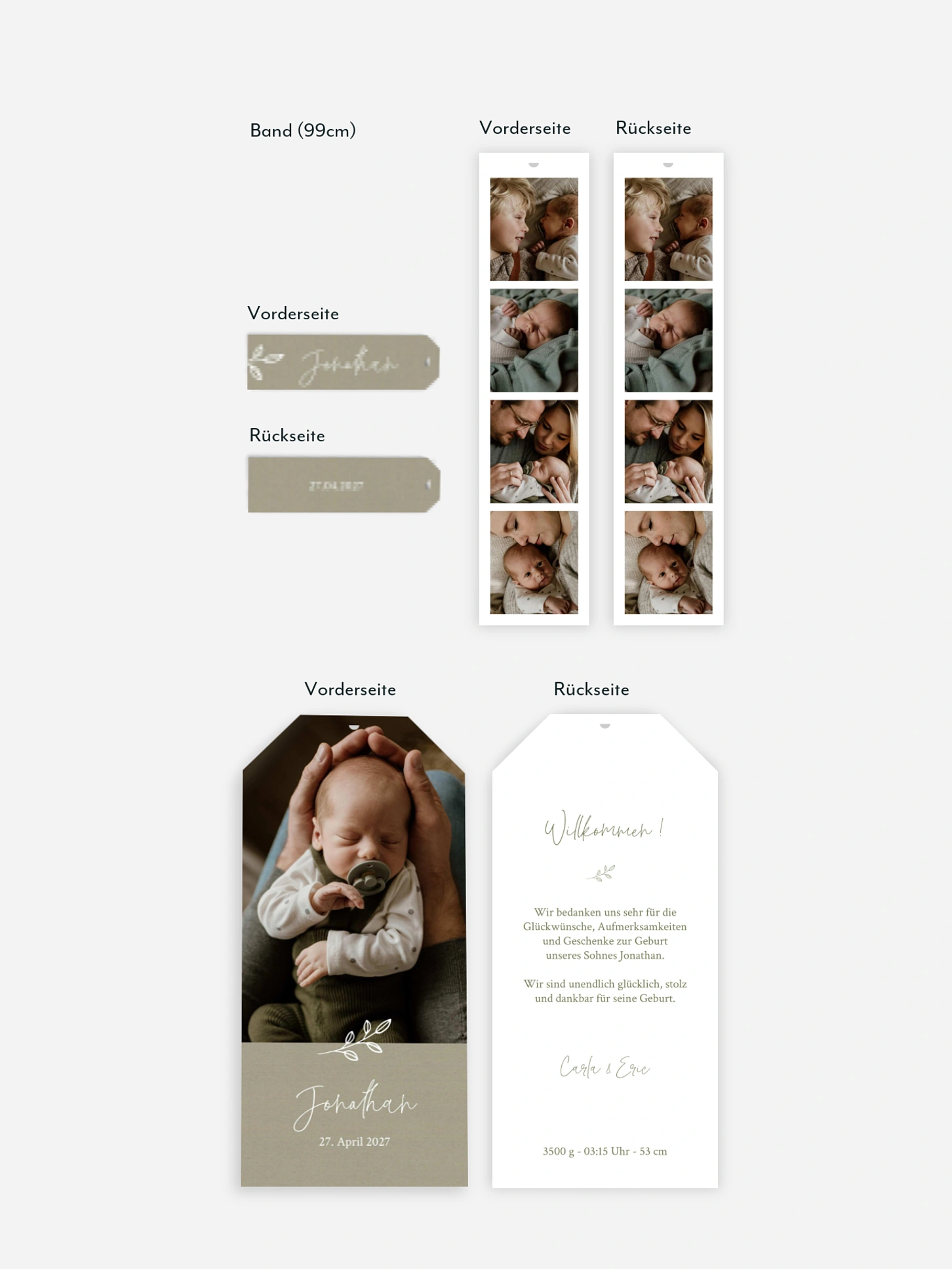 Geburtskarte Golden Child