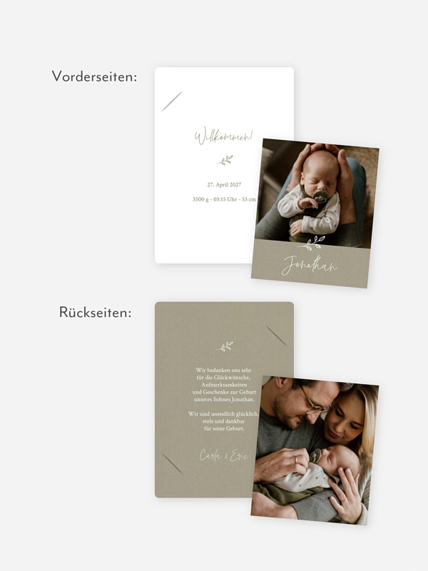 Geburtskarte Golden Child