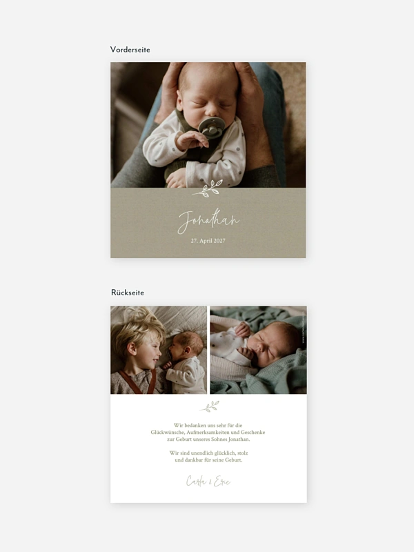 Geburtskarte Golden Child