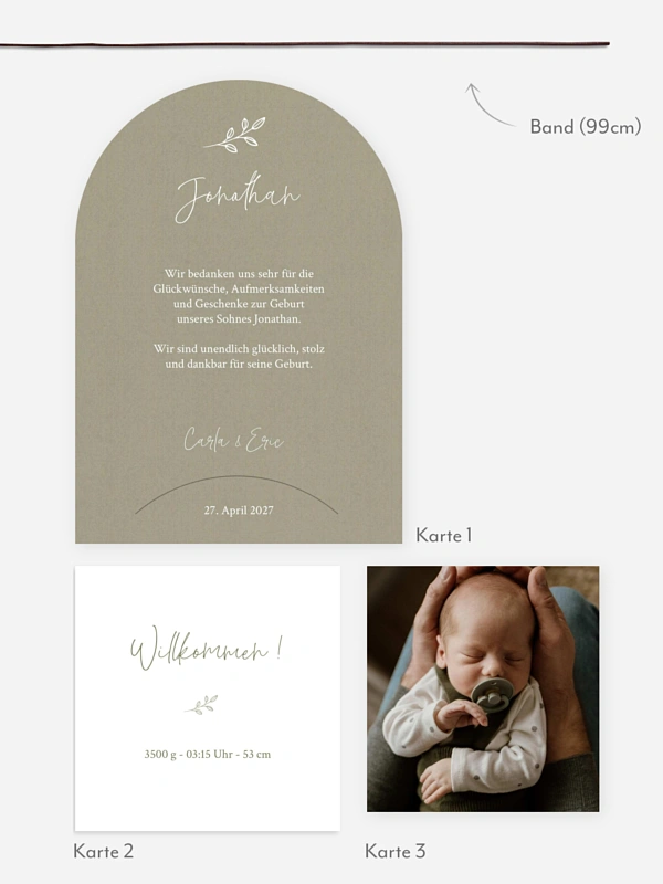 Geburtskarte Golden Child