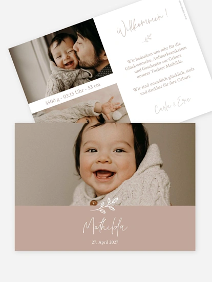 Geburtskarte Golden Child