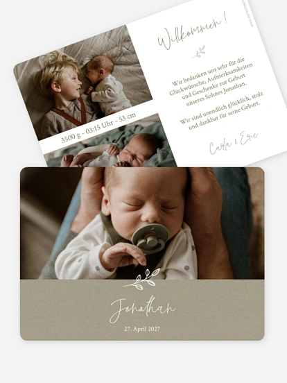 Geburtskarte Golden Child