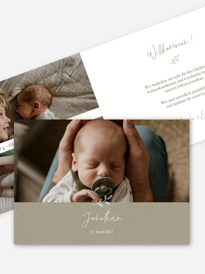 Geburtskarte Golden Child