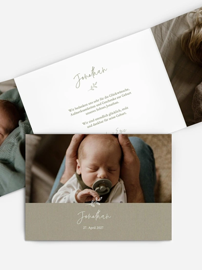 Geburtskarte Golden Child