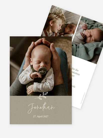 Geburtskarte Golden Child