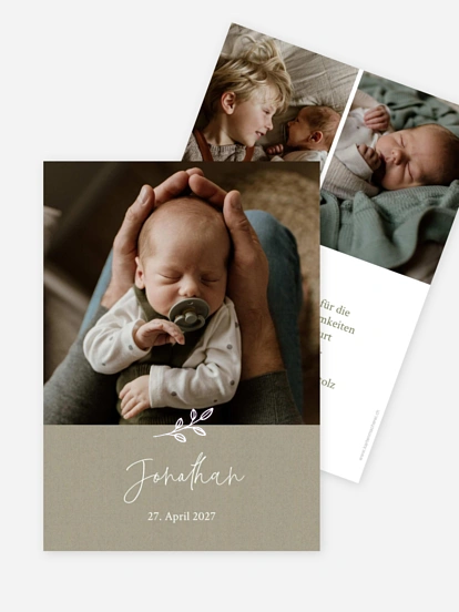 Geburtskarte Golden Child