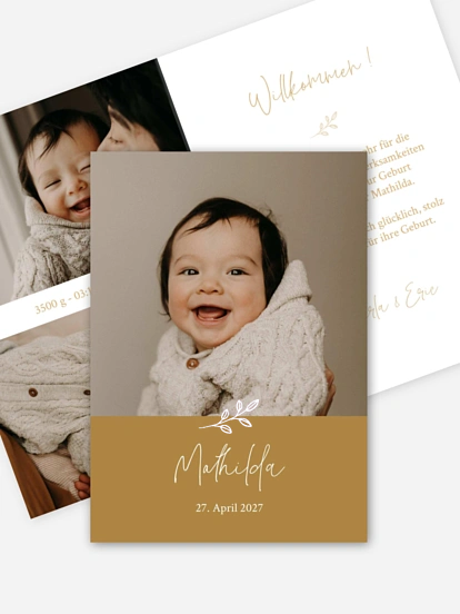 Geburtskarte Golden Child