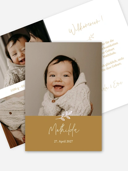 Geburtskarte Golden Child