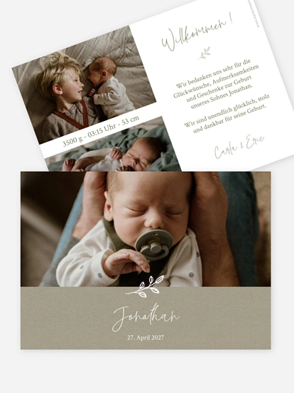 Geburtskarte Golden Child