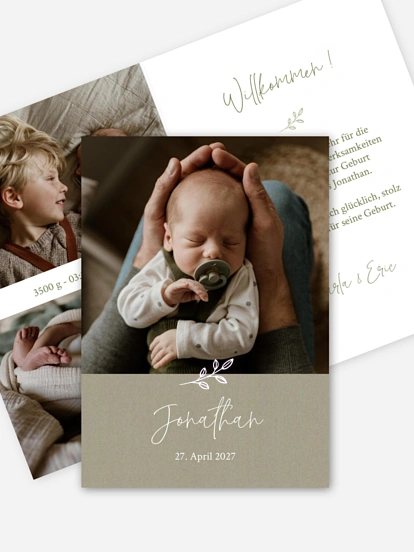 Geburtskarte Golden Child