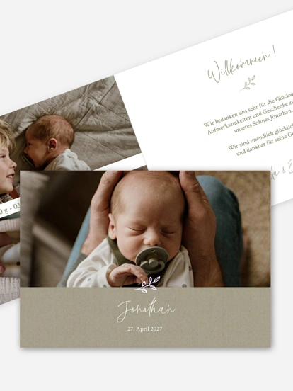 Geburtskarte Golden Child