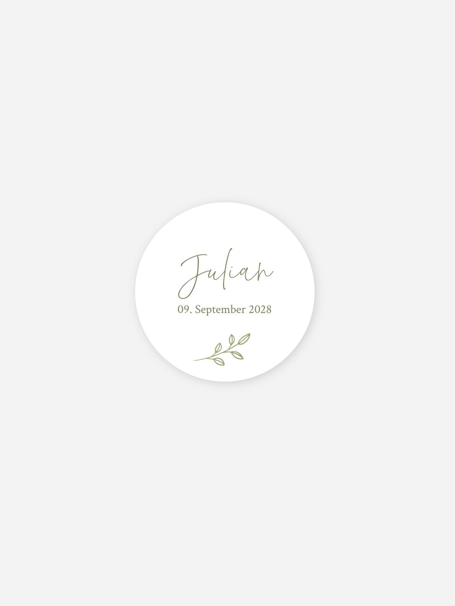 Aufkleber Taufe Golden Child