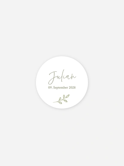 Aufkleber Taufe Golden Child