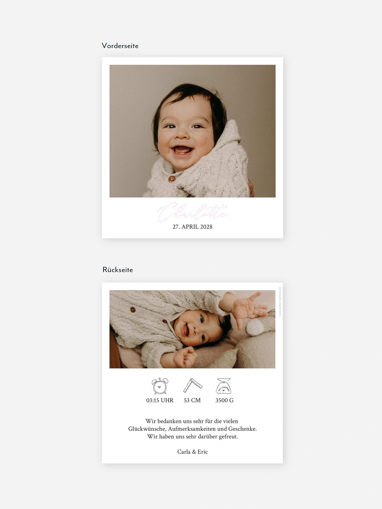 Geburtskarte Lucky Baby