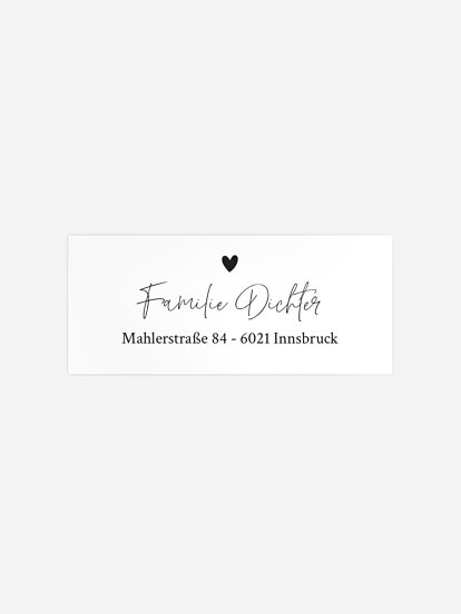 Absenderaufkleber Geburt Süße Piktogramme