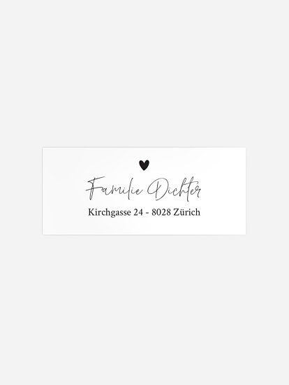 Absenderaufkleber Geburt Süße Piktogramme